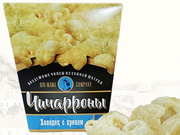 Чичарроны со вкусом холодца и хрена в Кашире