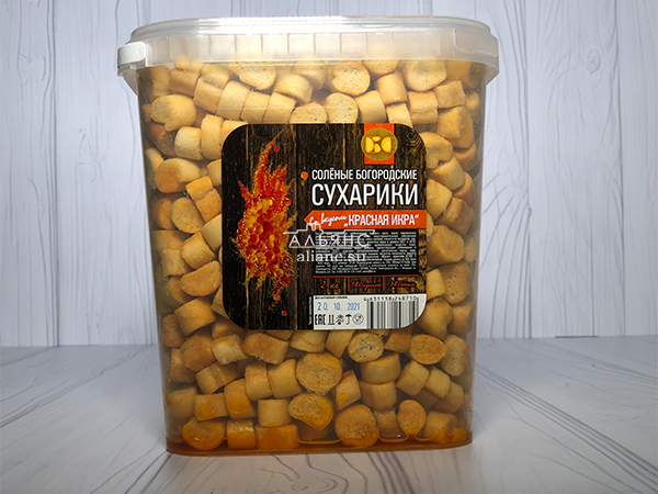Сухарики с красной икрой в Кашире
