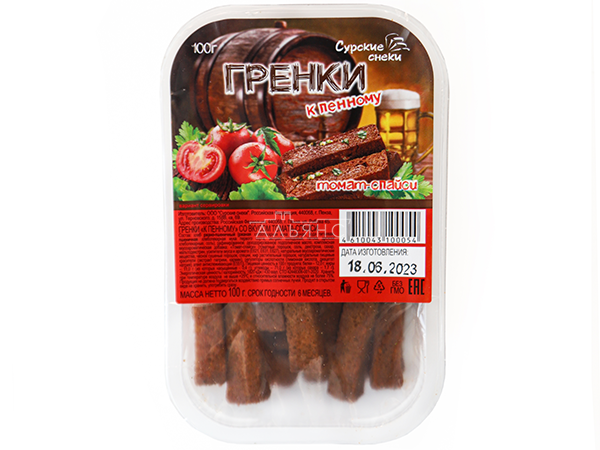 Сурские гренки Томат спайси (100 гр) в Кашире
