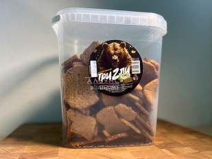 Рыбные снеки: Ведро Ржаные гренки со вкусом Сметана зелень (1 кг)