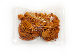 Корюшка с икрой вяленая ГОСТ (крупная): Кальмар щупальца (мелкие) холодного копчения